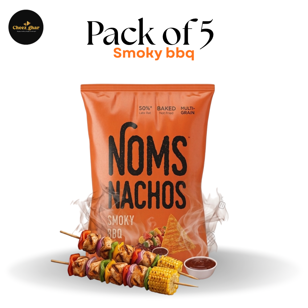 Noms Nachos Smoky BBQ Multi-Grain Chips – Pack of 5