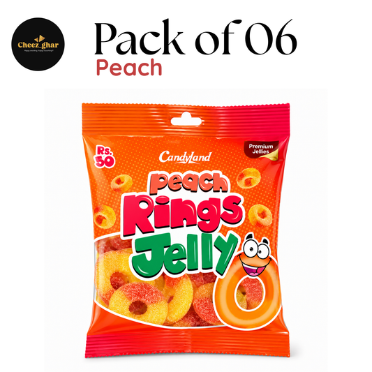 Peach Rings Gummies – Peach Flavour Sugar Coated