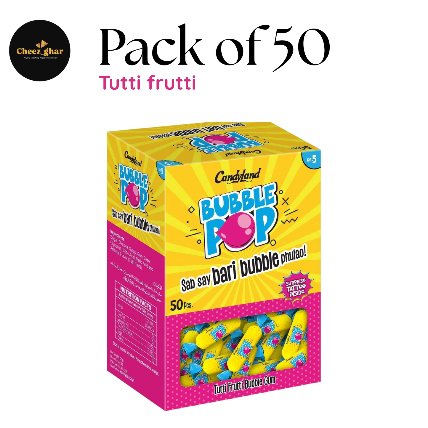 Bubble Pop Bubble Gum – Tutti Frutti