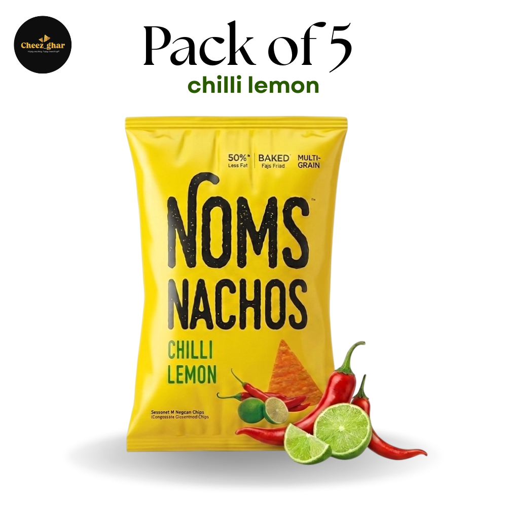 Noms Nachos Chilli Lemon Multi-Grain Chips – Pack of 5