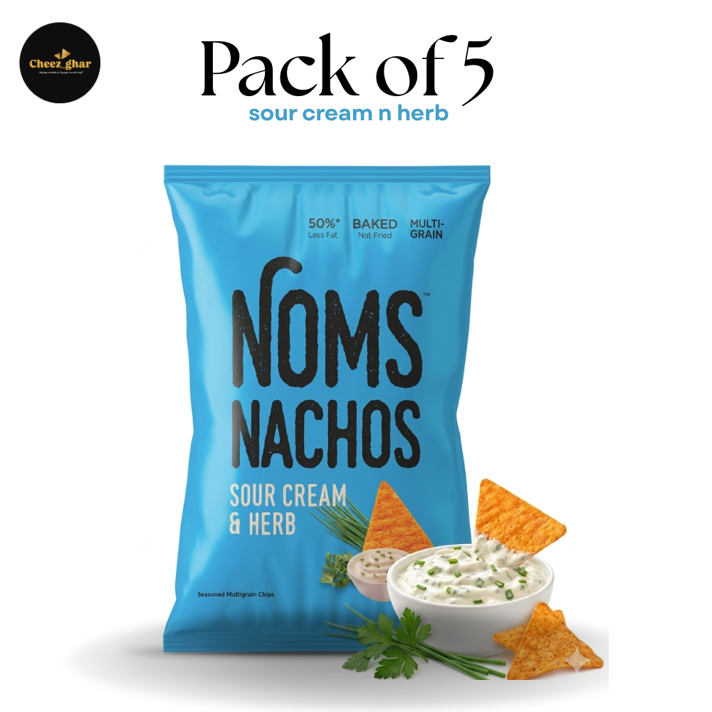 Noms Nachos Sour Cream & Herb Multi-Grain Chips – Pack of 5